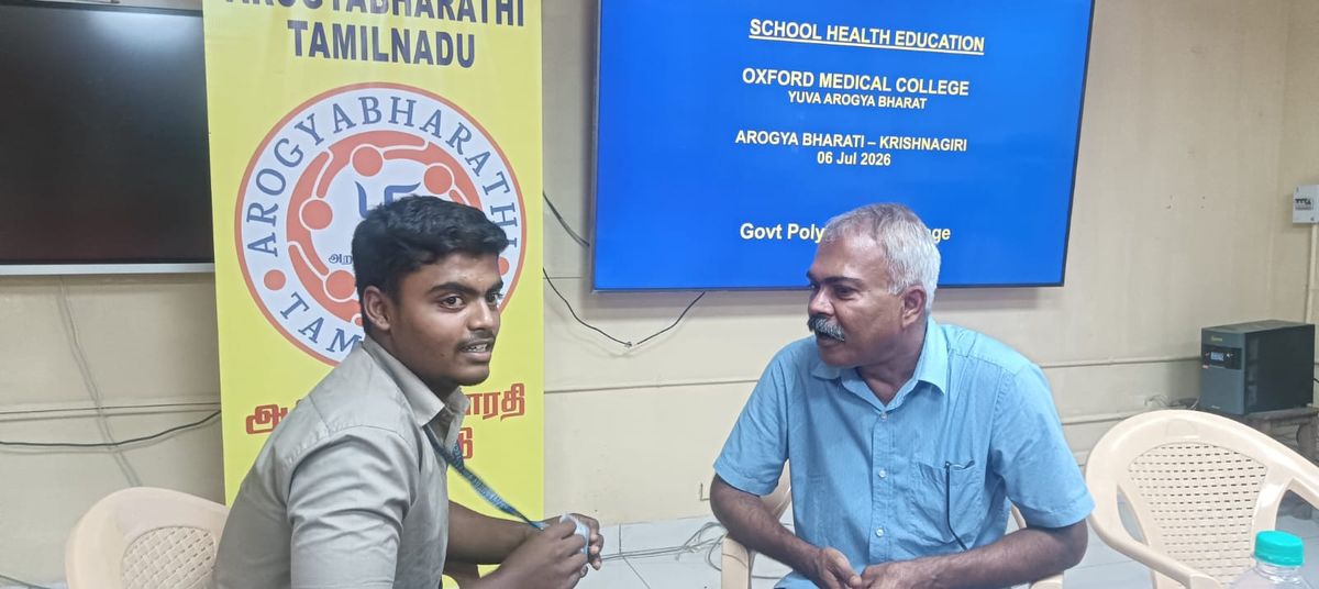 School health education session under the Yuva Arogya Bharat banner