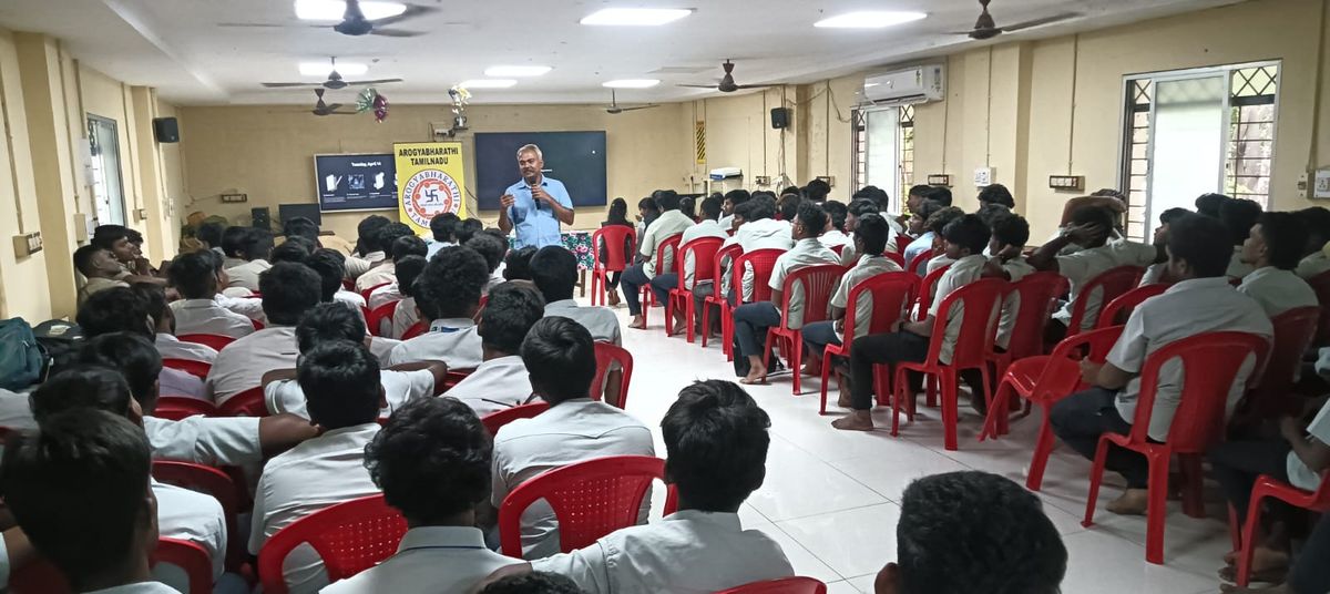 Health awareness session with participants
